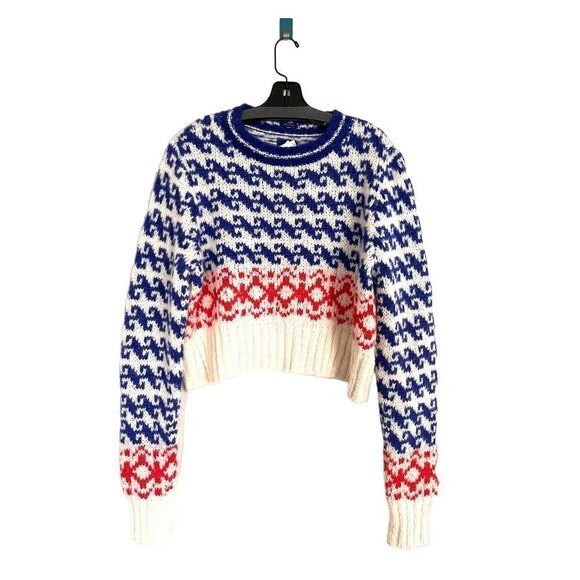 Mother Denim the wide sleeve Alpaca jumper crop size L - Picture 6 of 11